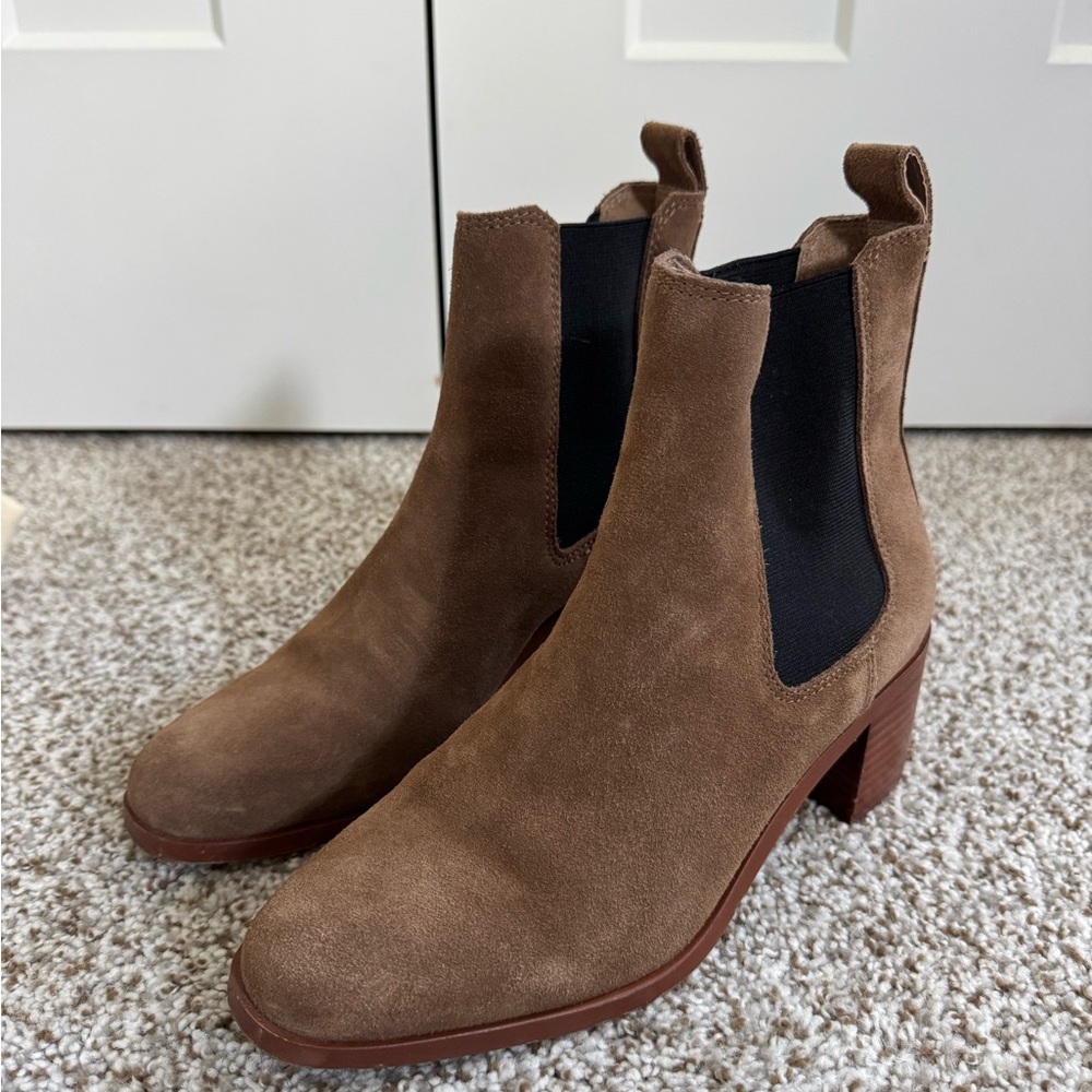 Steve Madden Brown Ankle Booties with Suede Finish